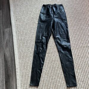 Black Faux Leather Leggings